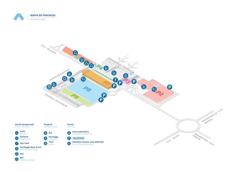 Trieste Airport - Mappa Parking